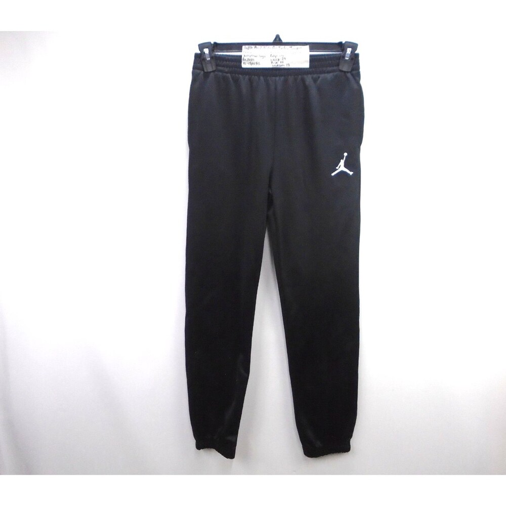 Nike Air Jordan Boys XL Black Jogger Pants Jumpman Tricot Track Pants Black - Picture 1 of 10